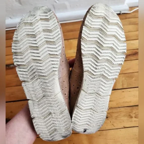 OBTB Lunar leather shoes salmon pink women's US size 8.5 perforated lace up - Picture 7 of 9